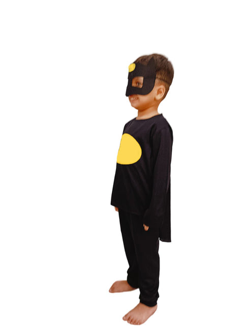 Black Bat Superhero Comic Movie Character Kids Fancy Dress Costume - Standard